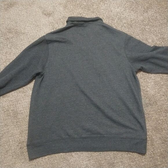 Ruff Hewn 1/4 Zip Pullover Men’s Large Charcoal Gray Sweatshirt Cotton Blend - Picture 4 of 6